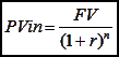 Present Value of Cash Flow in