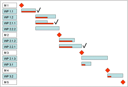 Project Time Management Overview Chart